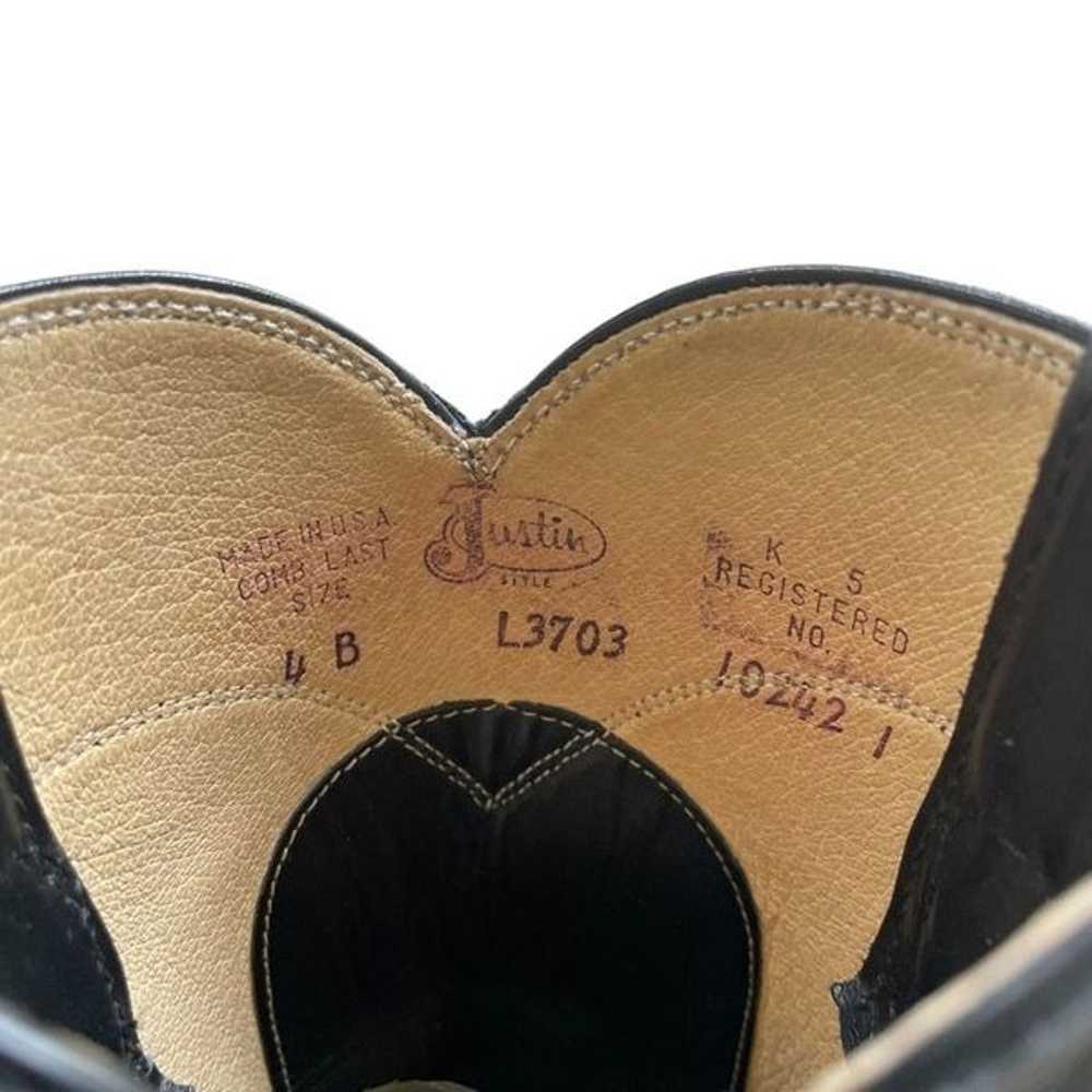 Justin Black Boots Leather Roper L3703 Women’s Sz… - image 2