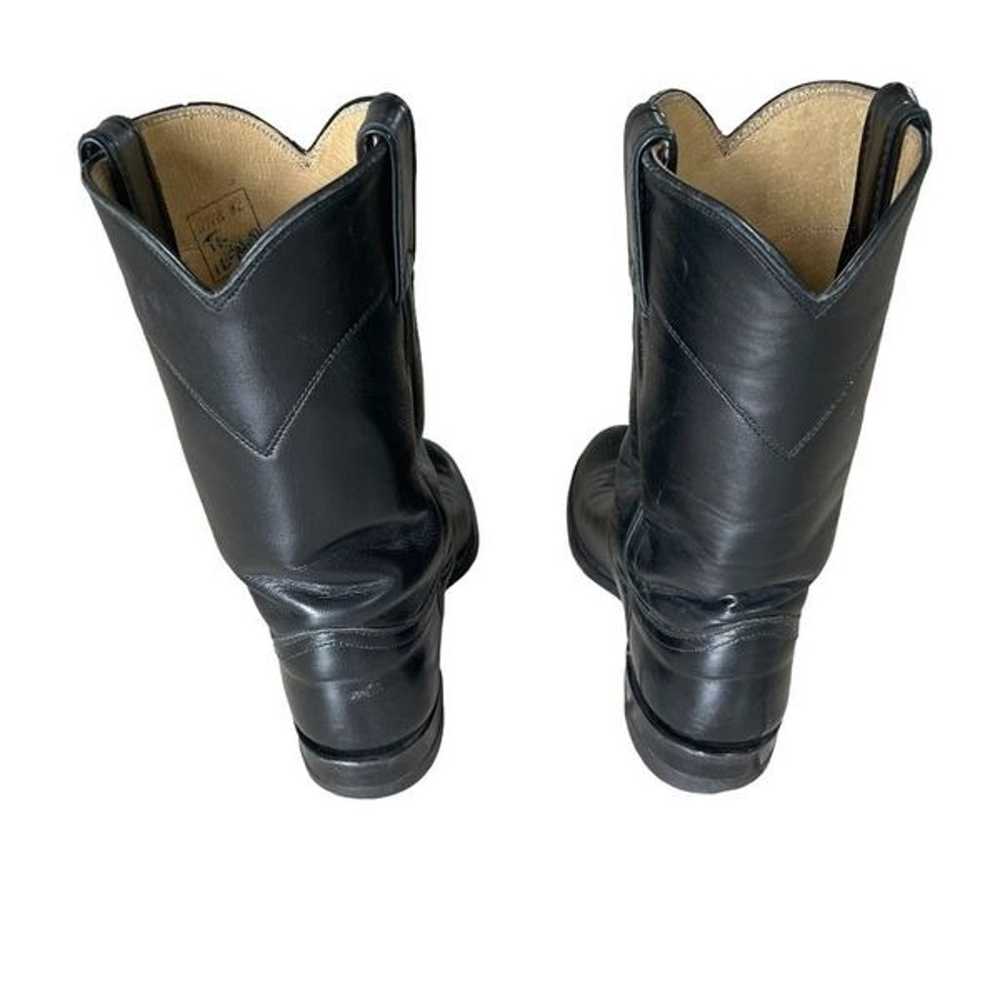 Justin Black Boots Leather Roper L3703 Women’s Sz… - image 4