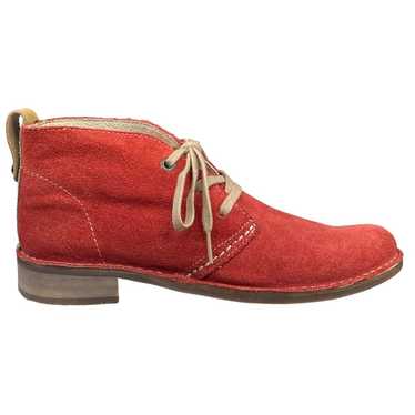 Bussola X Anthropologie Sevilla Red Suede Lace Up 