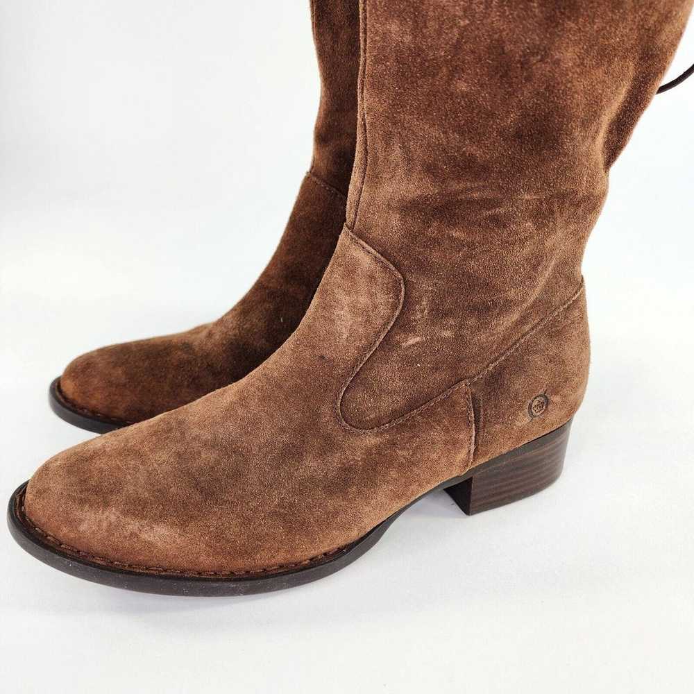Born Cotto Knee High Boots US 9 M Brown Suede Lea… - image 4