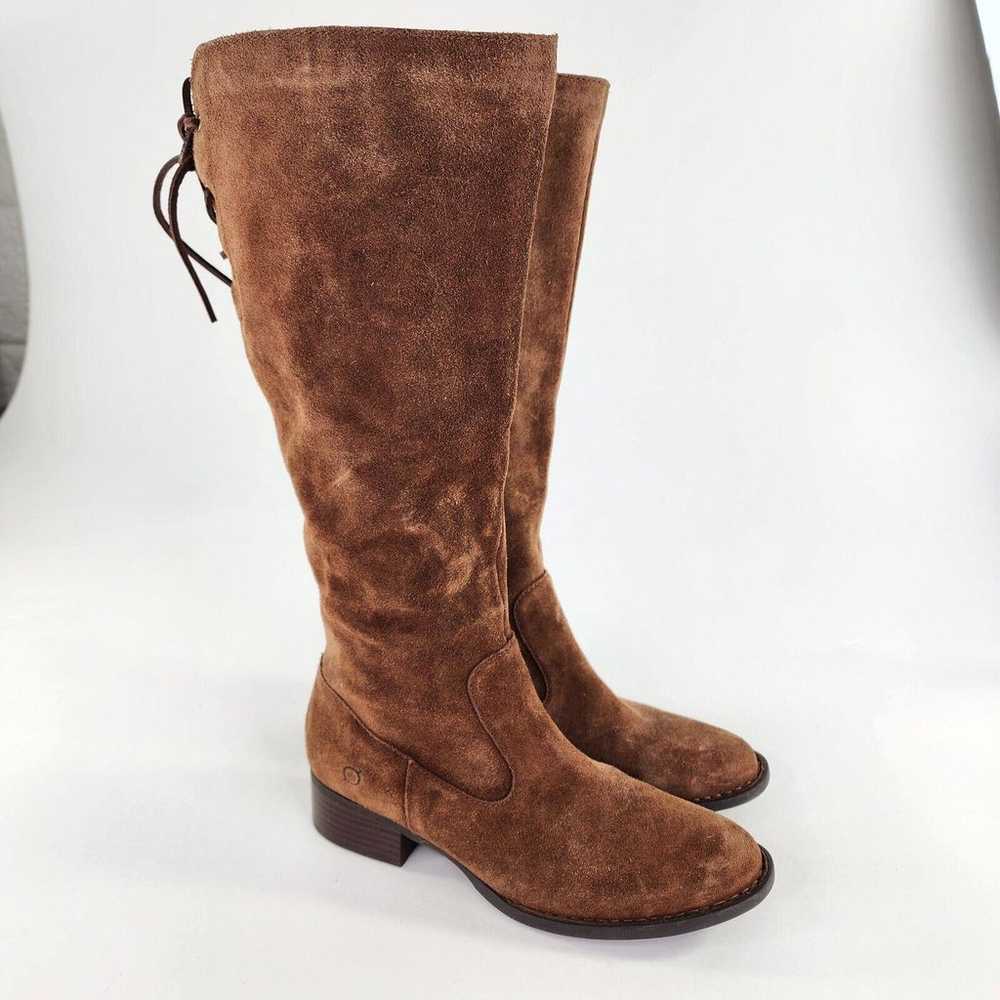 Born Cotto Knee High Boots US 9 M Brown Suede Lea… - image 5