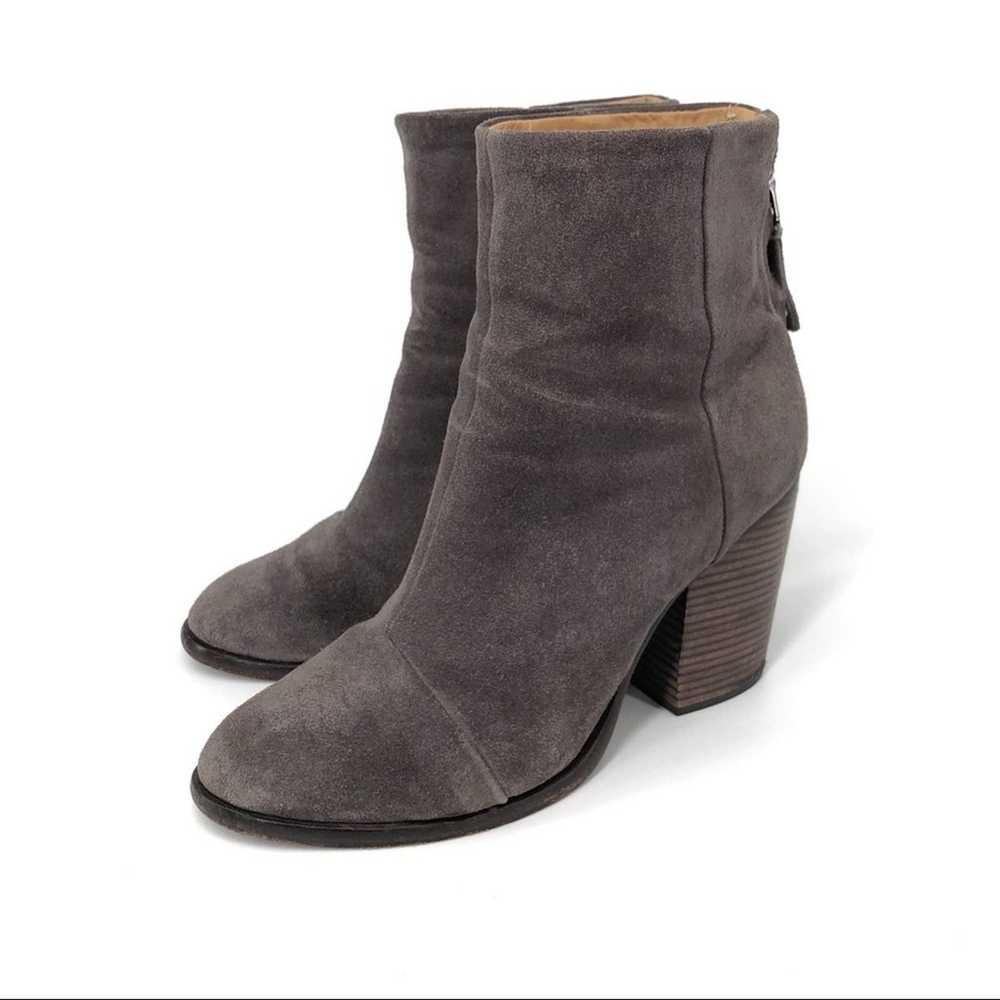 RAG & BONE Ashby Ankle High Boot Suede Grey 37.5 - image 2