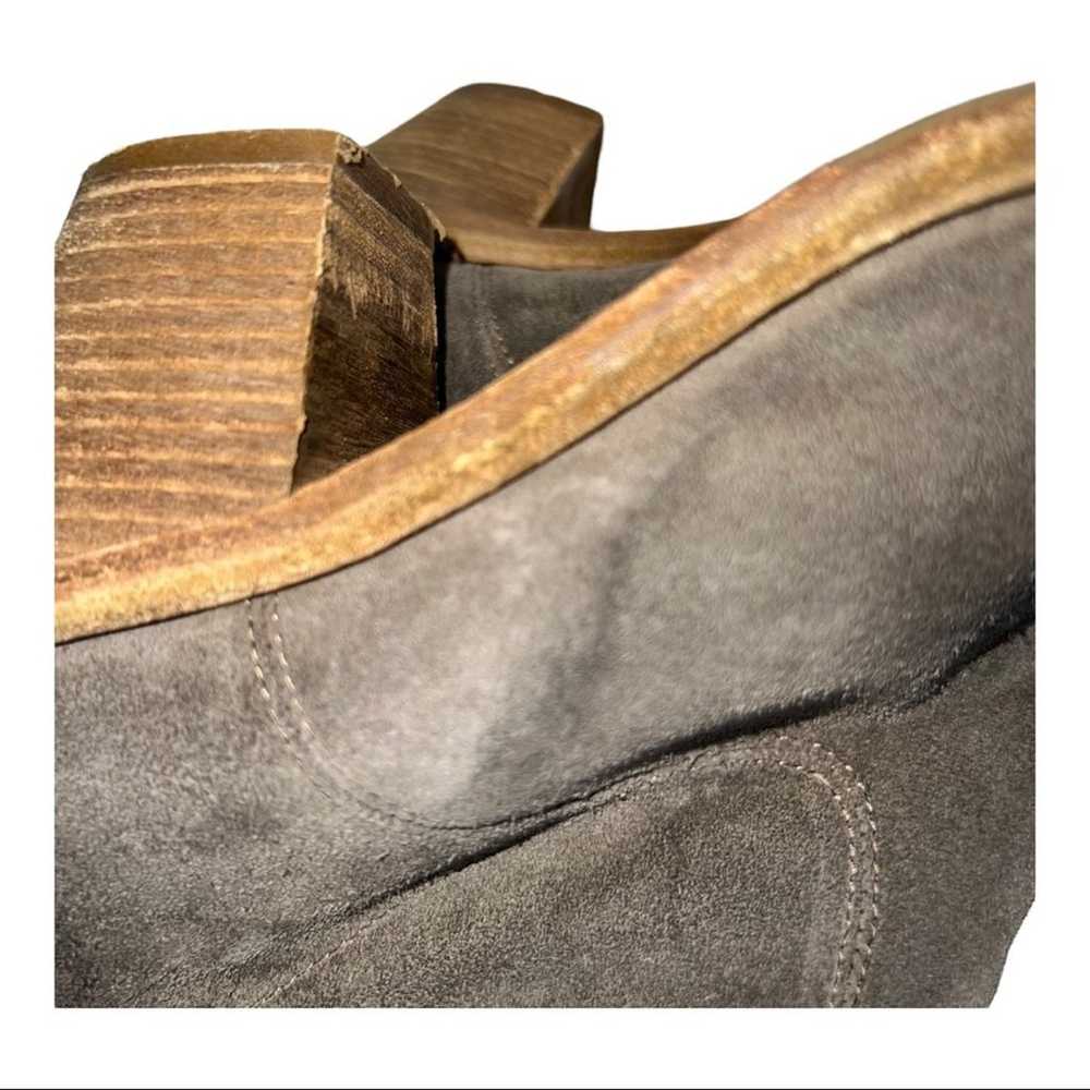 AllSaints Hessian Boot Suede Bootie Stacked Heel … - image 9