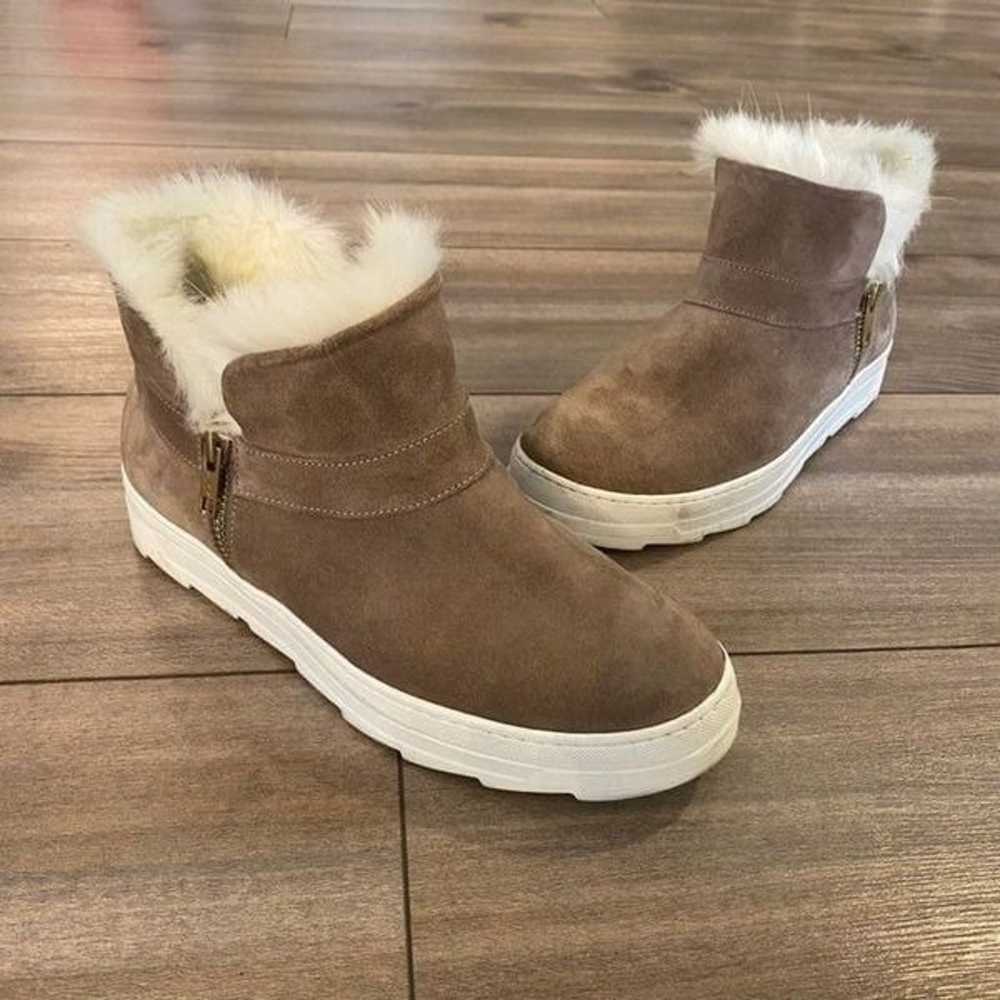 Joyks Tan Suede Atheltic Sneaker Boots Women 7 Br… - image 1