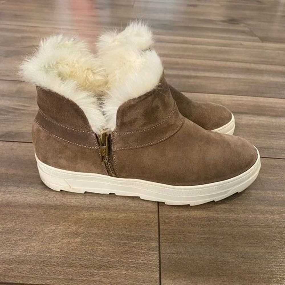 Joyks Tan Suede Atheltic Sneaker Boots Women 7 Br… - image 3