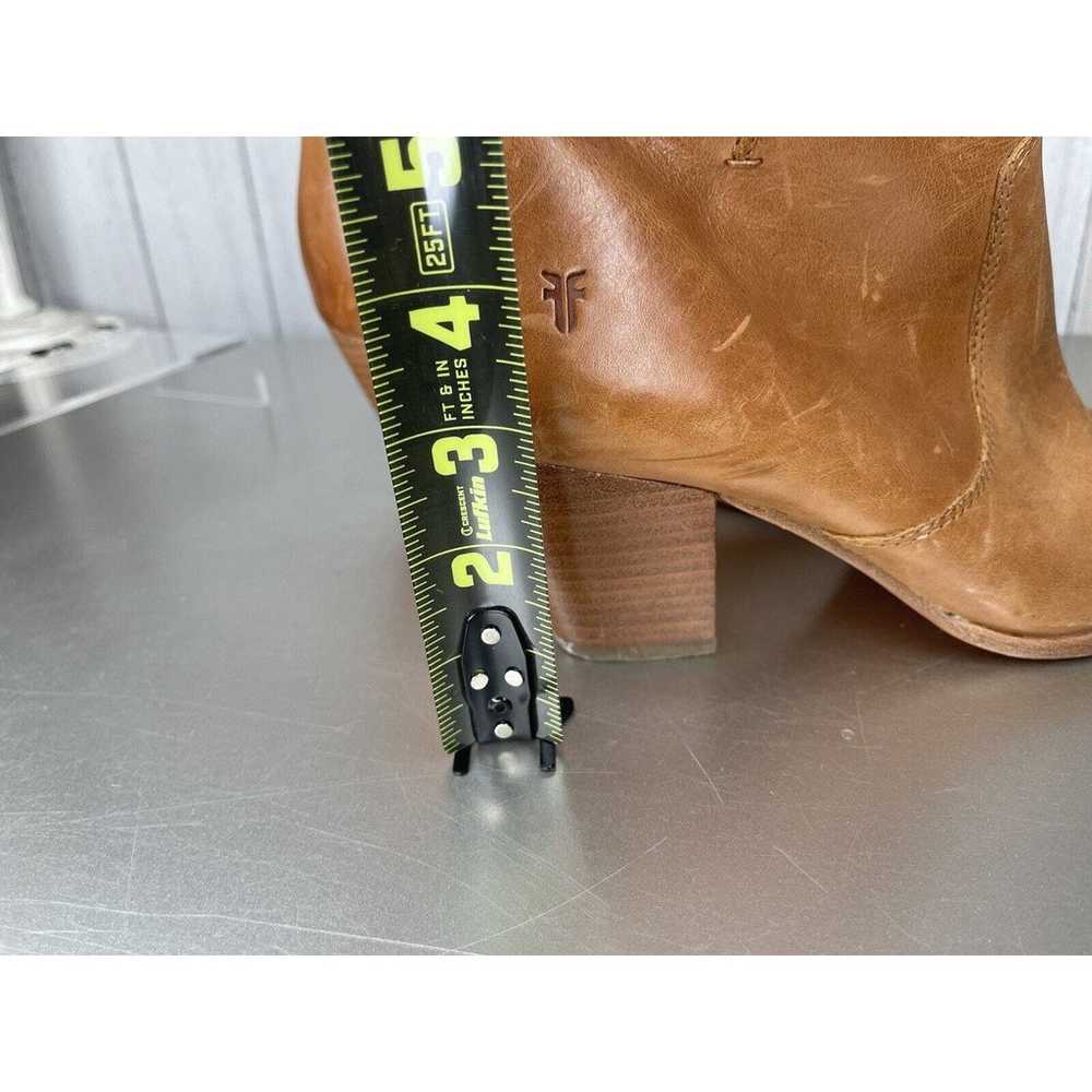 Frye Jennifer Ankle Side Zip Booties in Cognac Si… - image 6