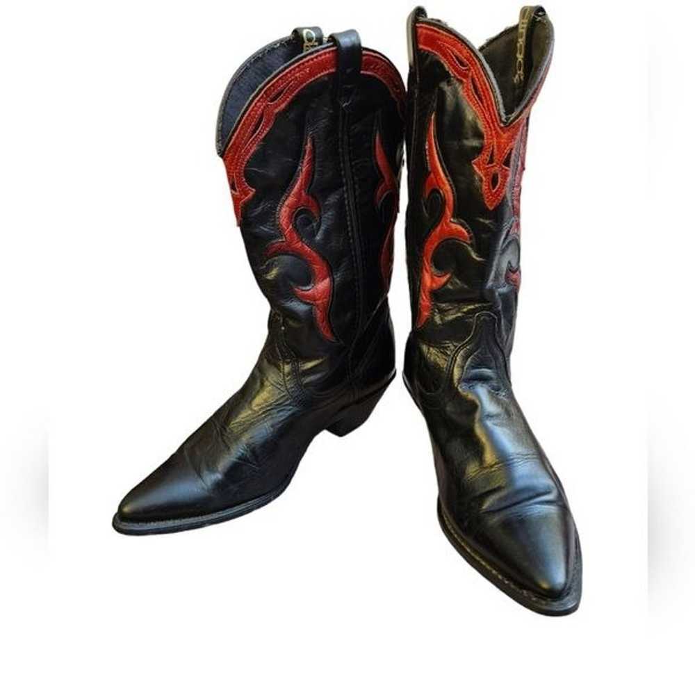 Vintage Dingo black inlay with red pointed toe we… - image 9