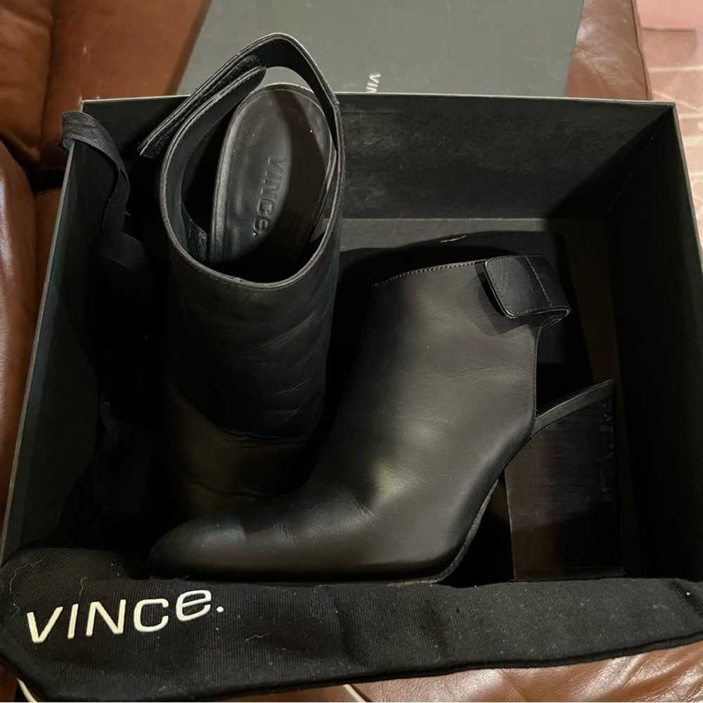 Vince black Ingrid leather heeled booties - image 10