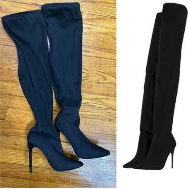 Steve Madden Black Stretch Thigh High Boots FREE … - image 1