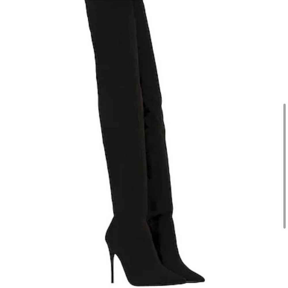 Steve Madden Black Stretch Thigh High Boots FREE … - image 3