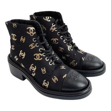 Chanel Leather lace up boots - image 1