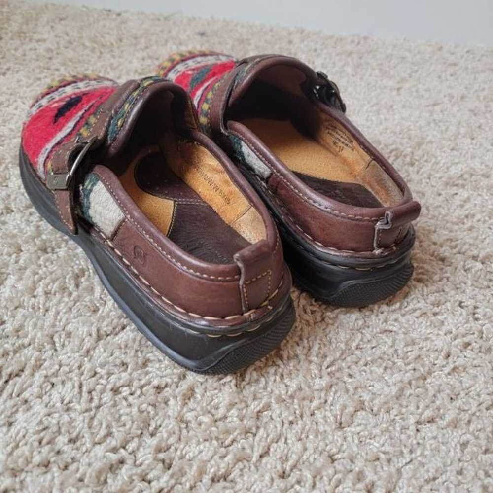 Born Size 9 Loafers Aztec Tribal Leather Shoes Si… - image 5