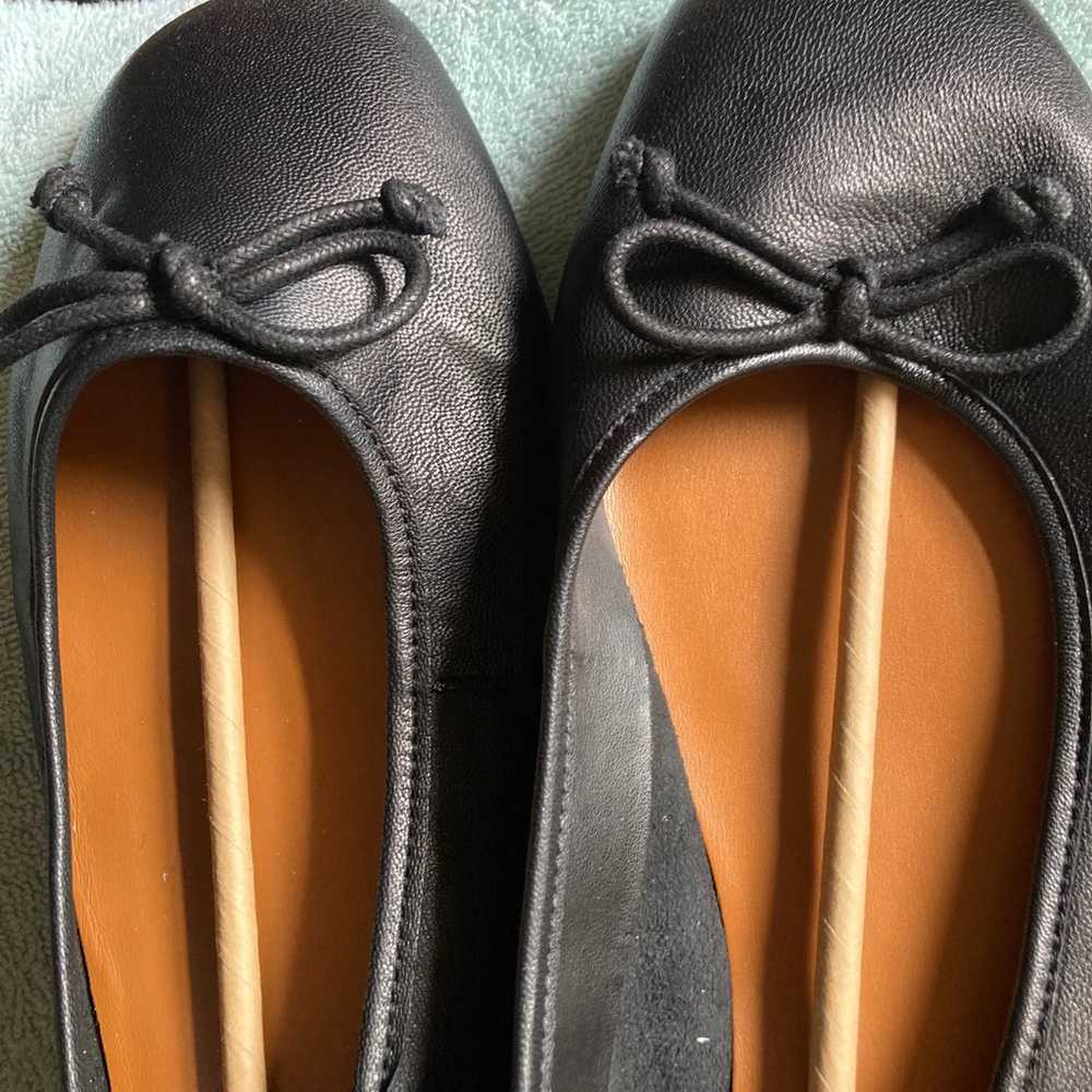 Flats- black leather-long tall sally -Size 15 - image 2