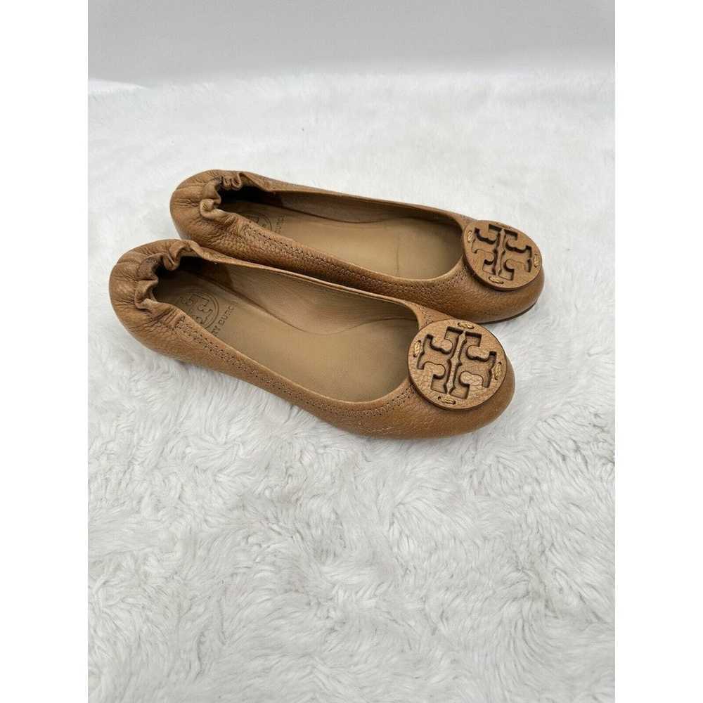 Tory Burch Reve Tumbled Leather Ballet Flats Woma… - image 1