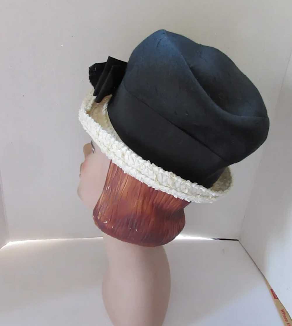 Mid Century Modified Bucket Hat in Black & White … - image 6
