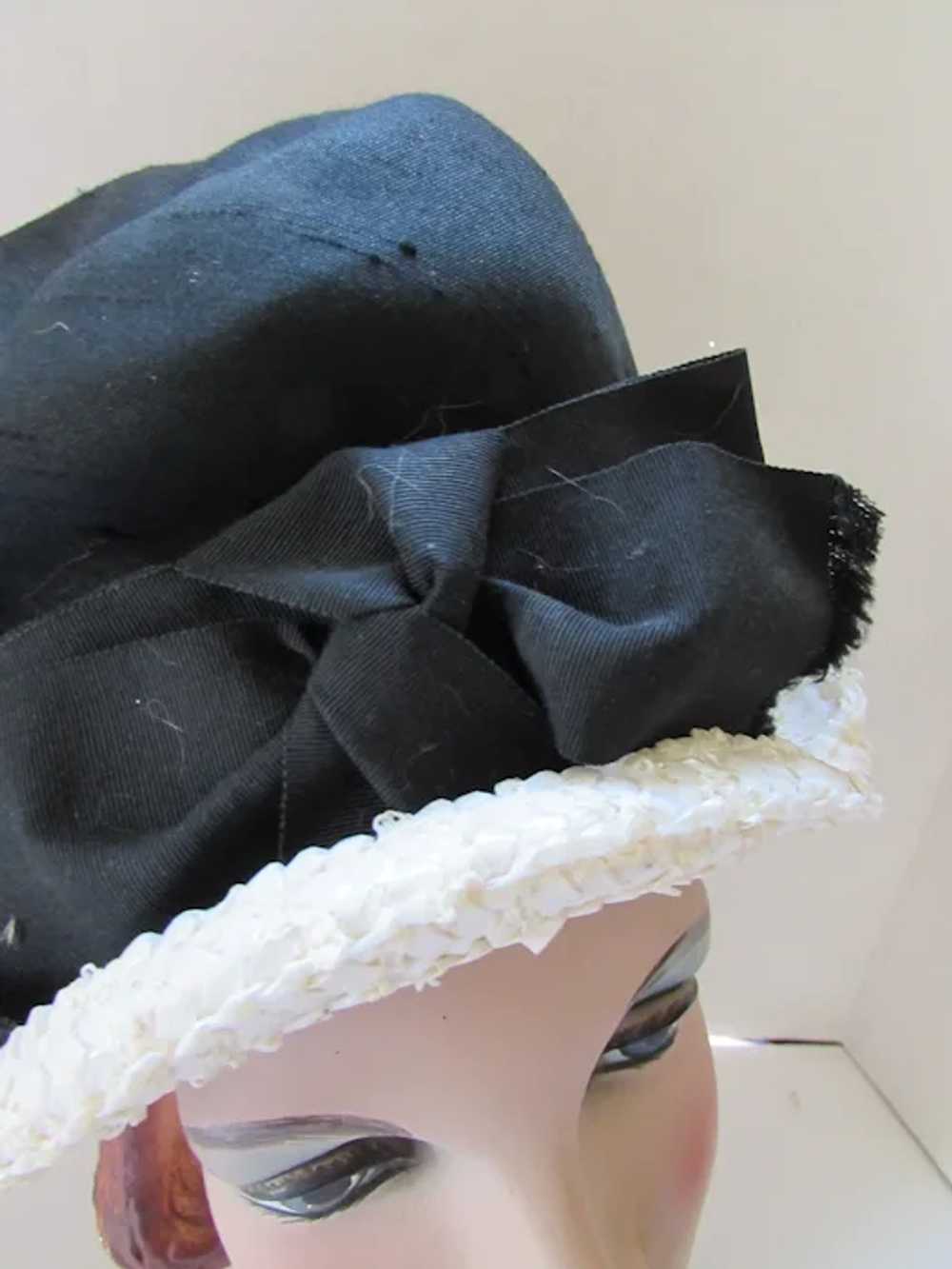 Mid Century Modified Bucket Hat in Black & White … - image 8