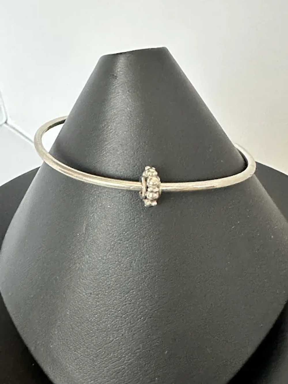 Sterling Bangle With Charm - image 2