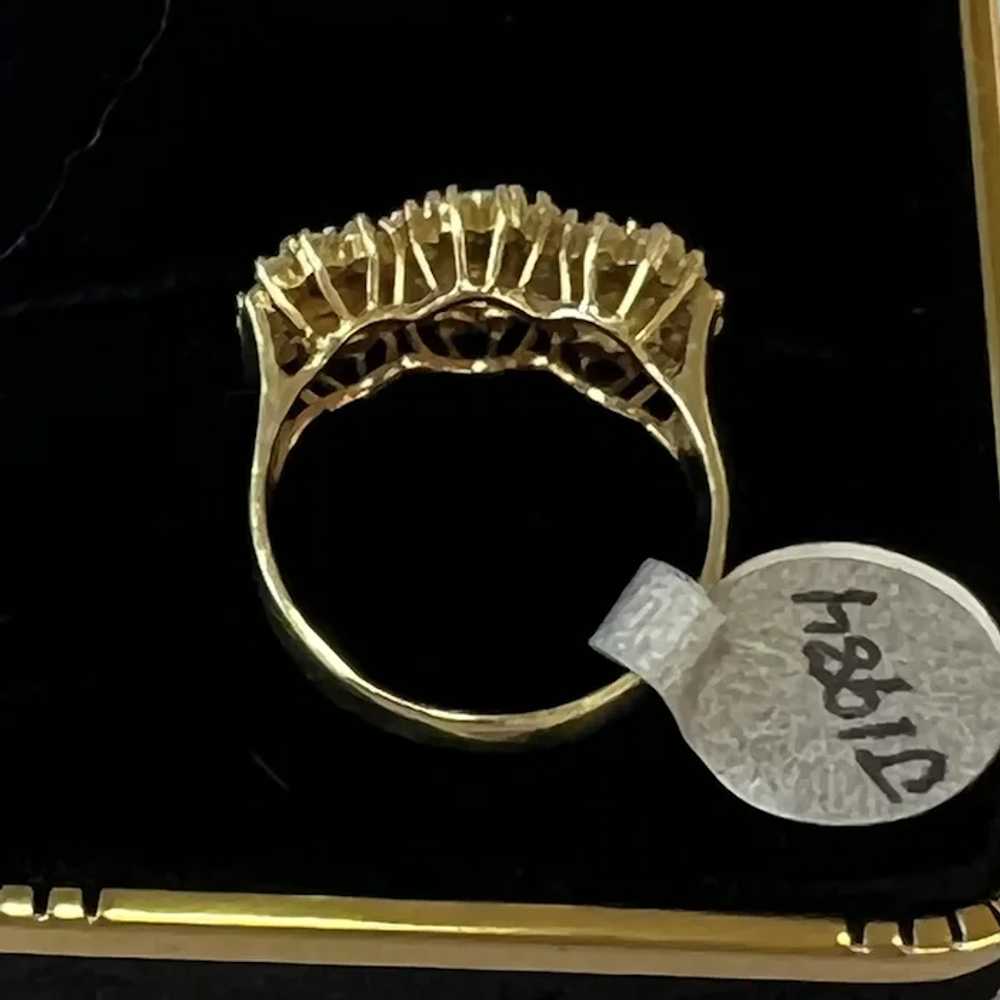 Lady's Vintage 18K Tri-Opal & Diamond Ring - image 5
