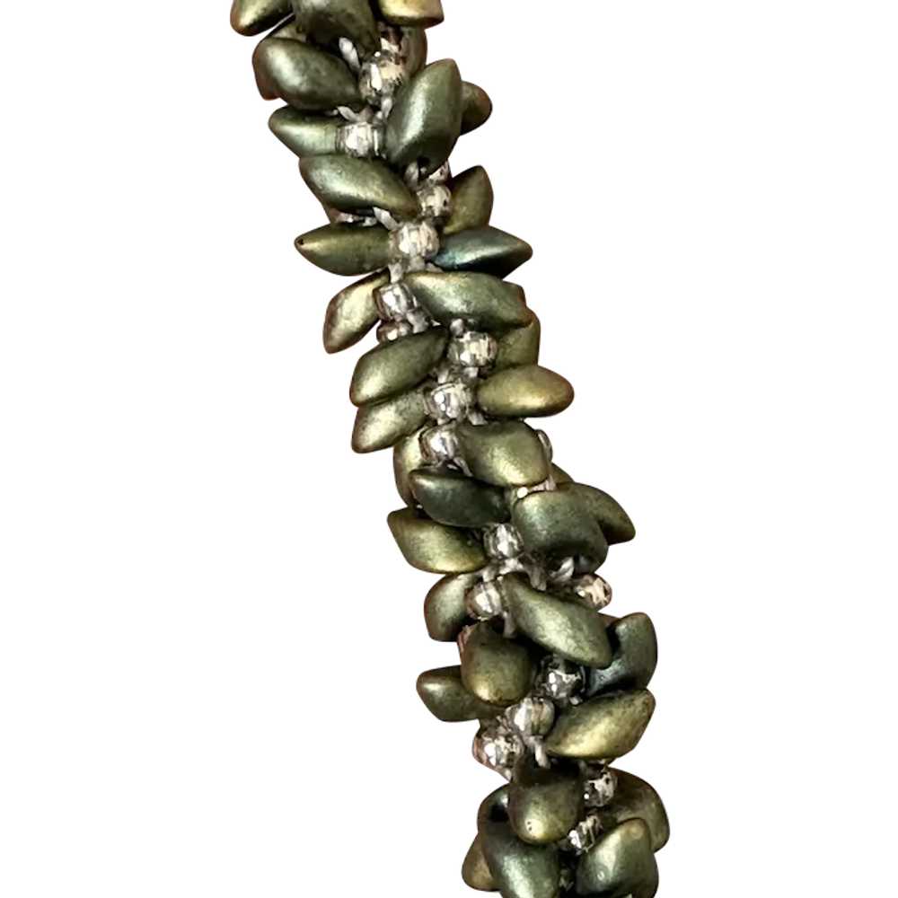 Green Tone Beaded Bracelet - image 1