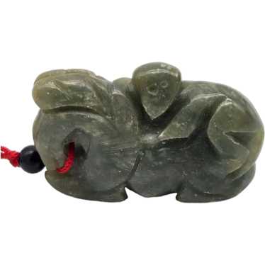 Chinese Carved Jade Horse Toggle