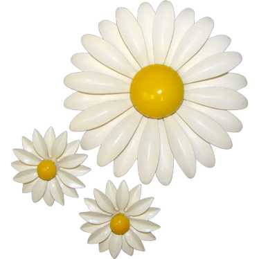 Fabulous FLOWER POWER Large Vintage White Daisy Fl