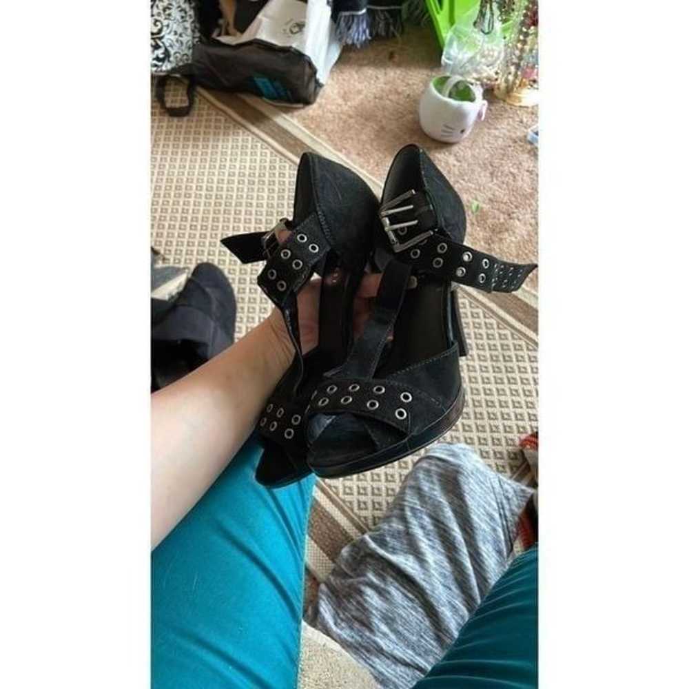 Nine West buckle suede black heels nwot shipping … - image 1