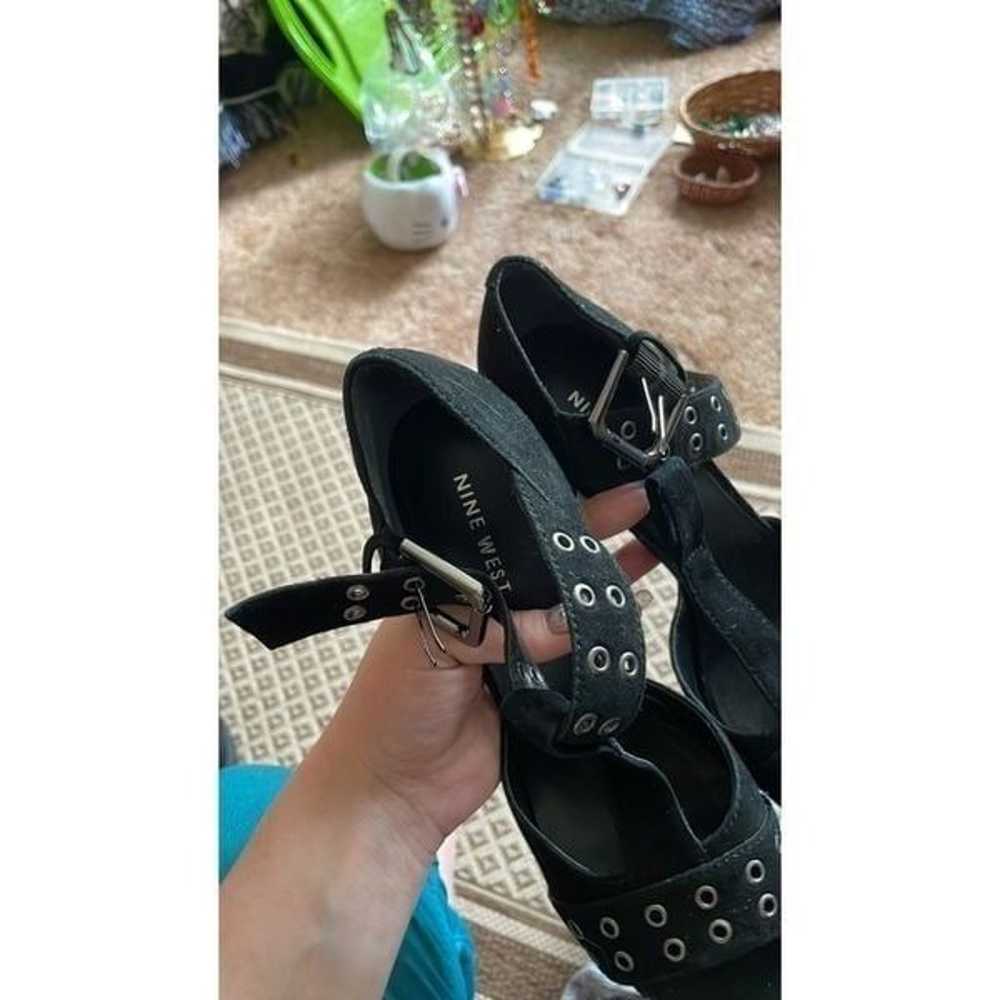 Nine West buckle suede black heels nwot shipping … - image 3