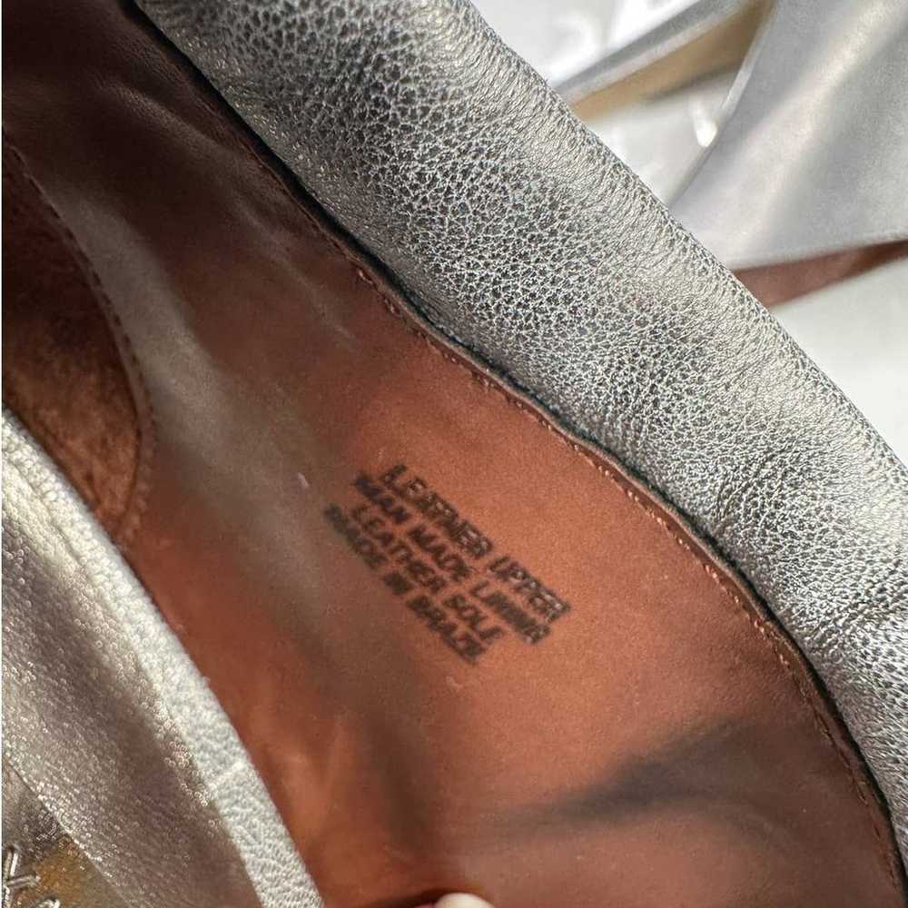 BCBGMAXAZRIA Silver strappy leather heels - size 8 - image 5