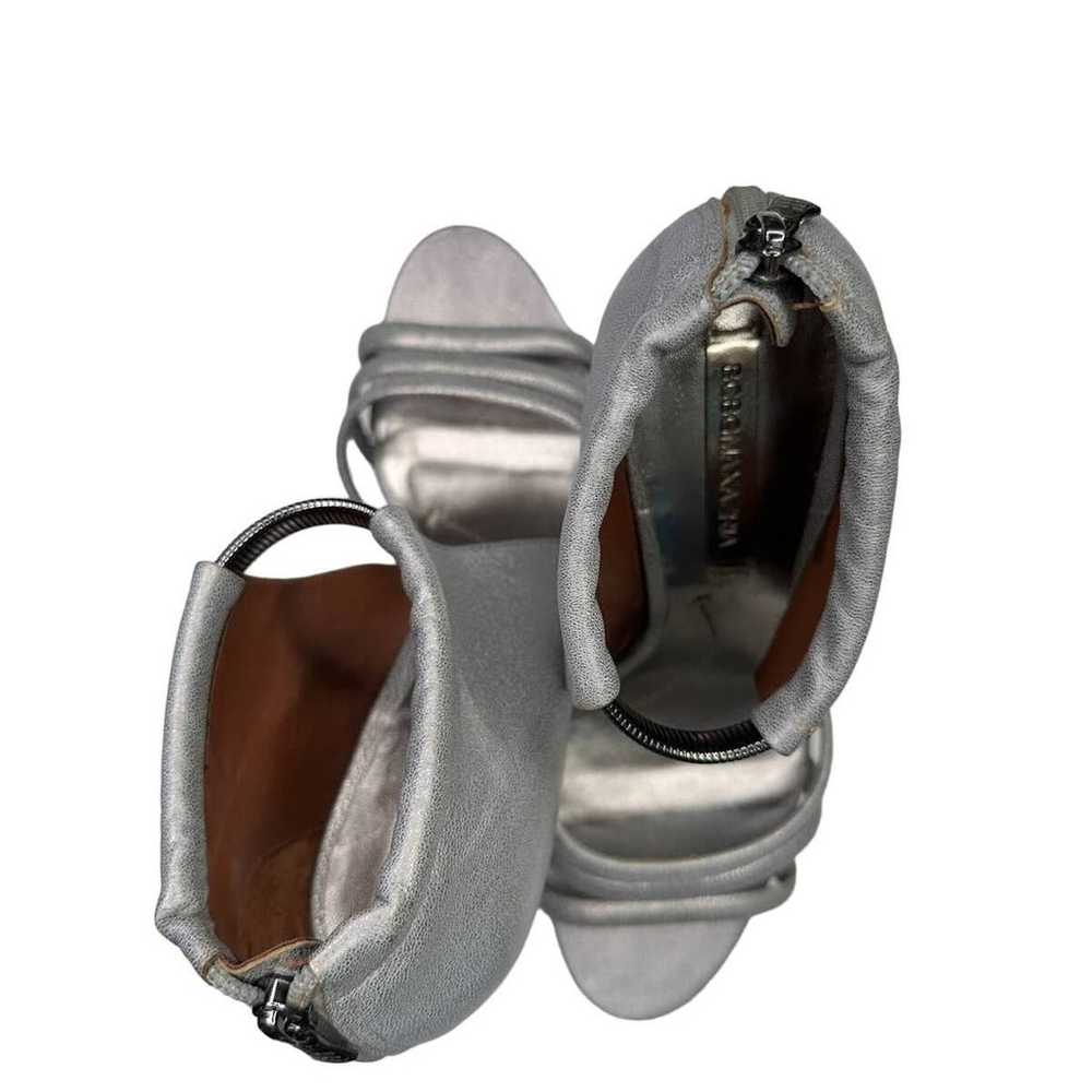 BCBGMAXAZRIA Silver strappy leather heels - size 8 - image 6