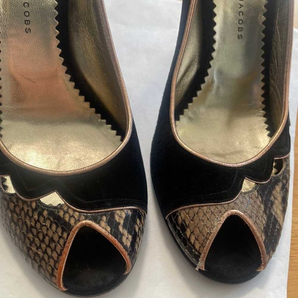 MARC By MARC JACOBS Snakeskin Suede Pumps - Size … - image 7