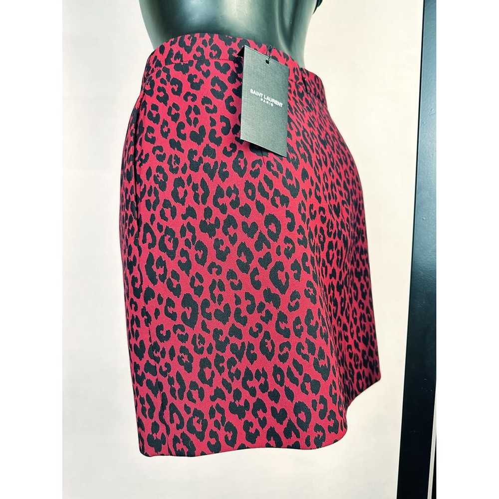 Saint Laurent Wool mini skirt - image 6