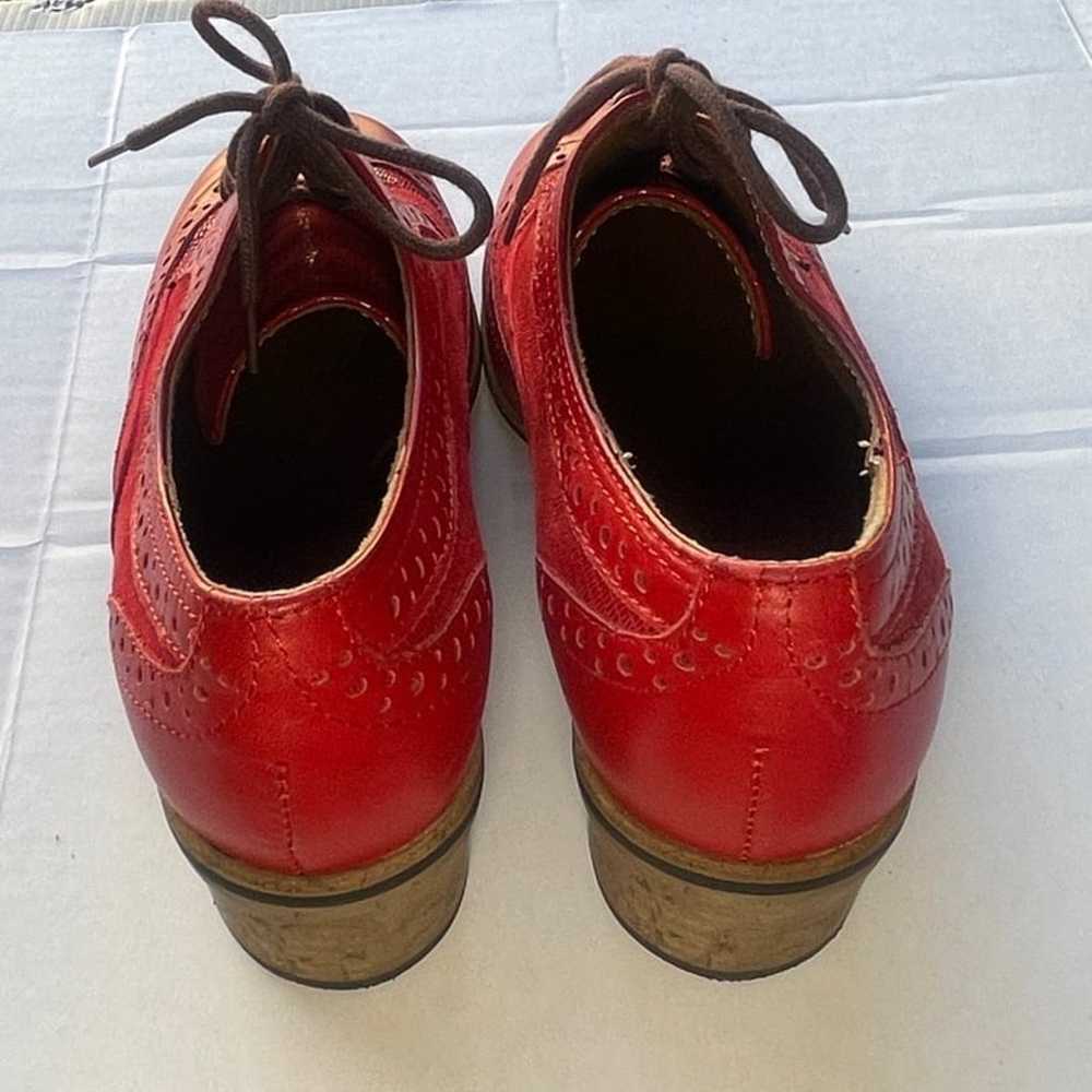Justin Reece Dark Red England Loafer Heels - Size… - image 7