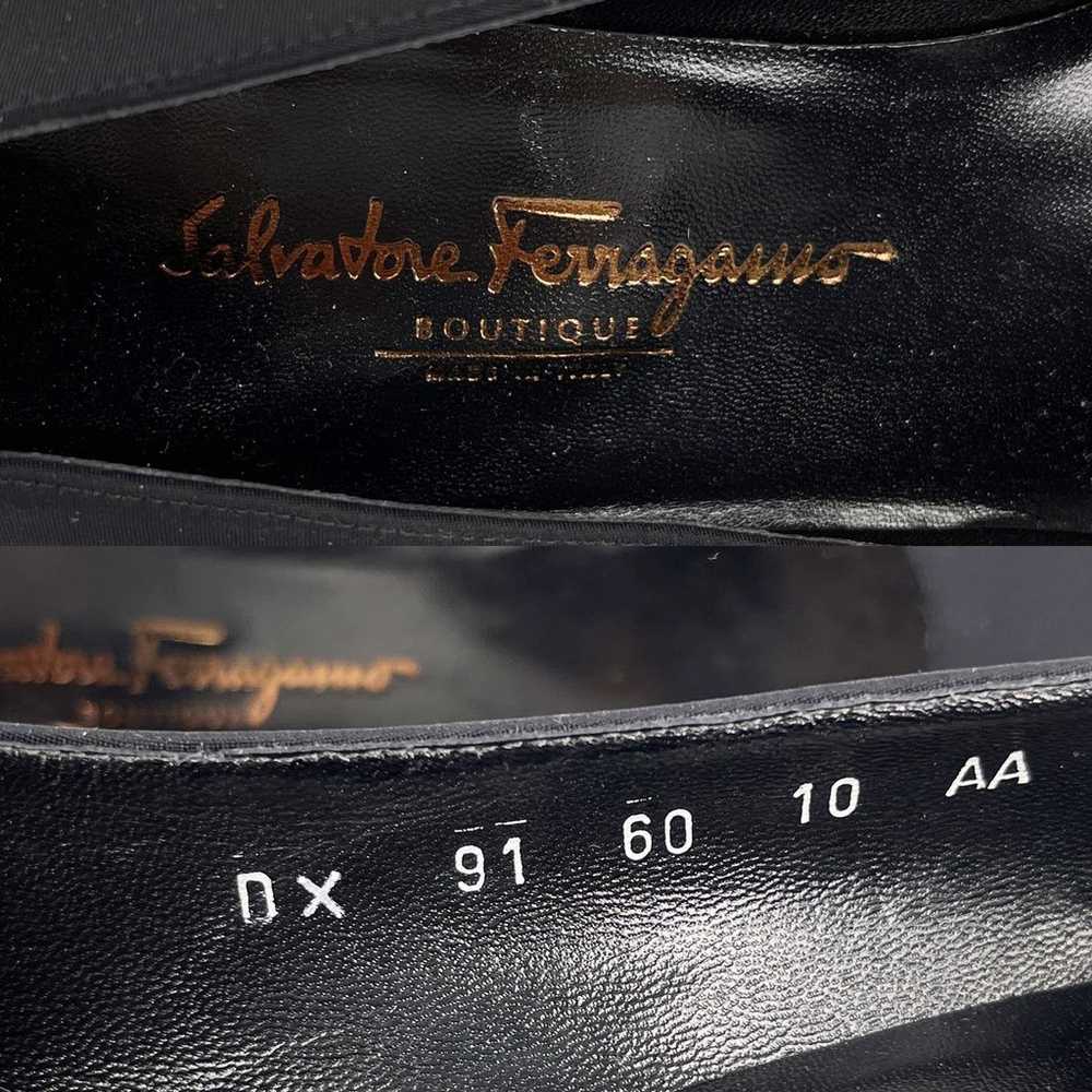 Salvatore Ferragamo Boutique Black Pumps  Fabric … - image 7