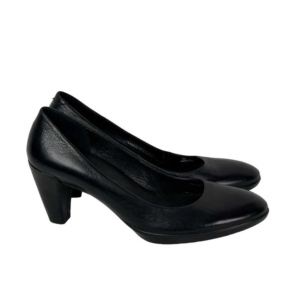 Ecco Women's Classic Black Leather Pumps 3" Heels… - image 3