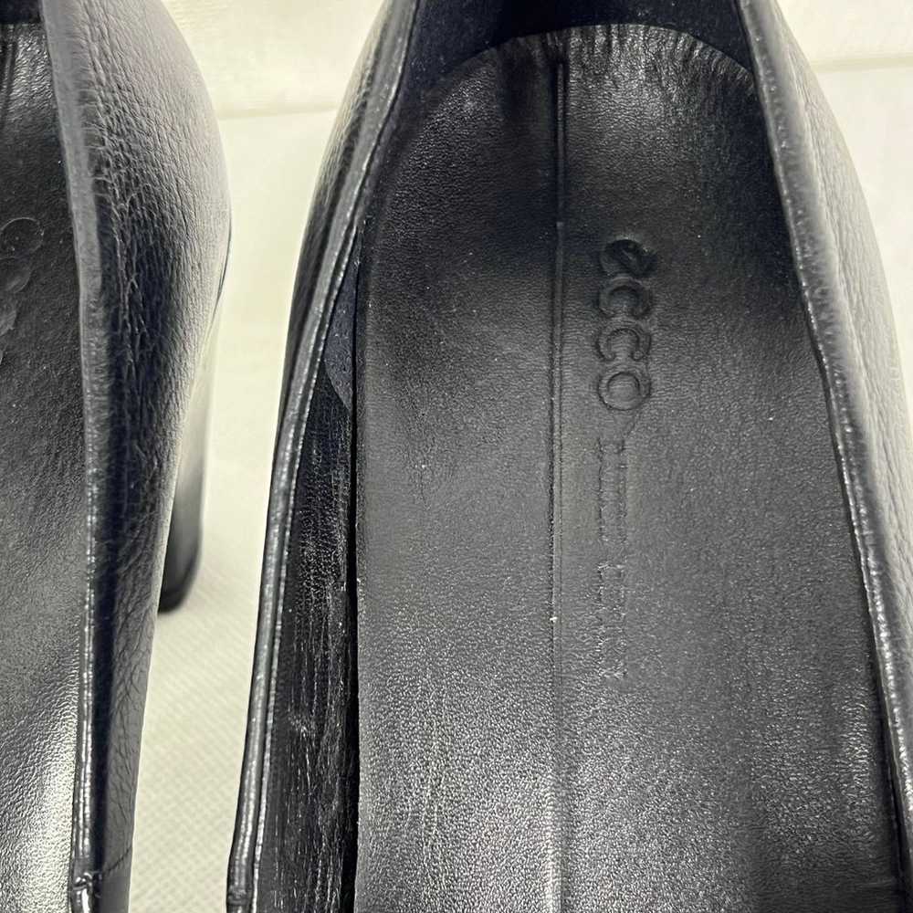 Ecco Women's Classic Black Leather Pumps 3" Heels… - image 6