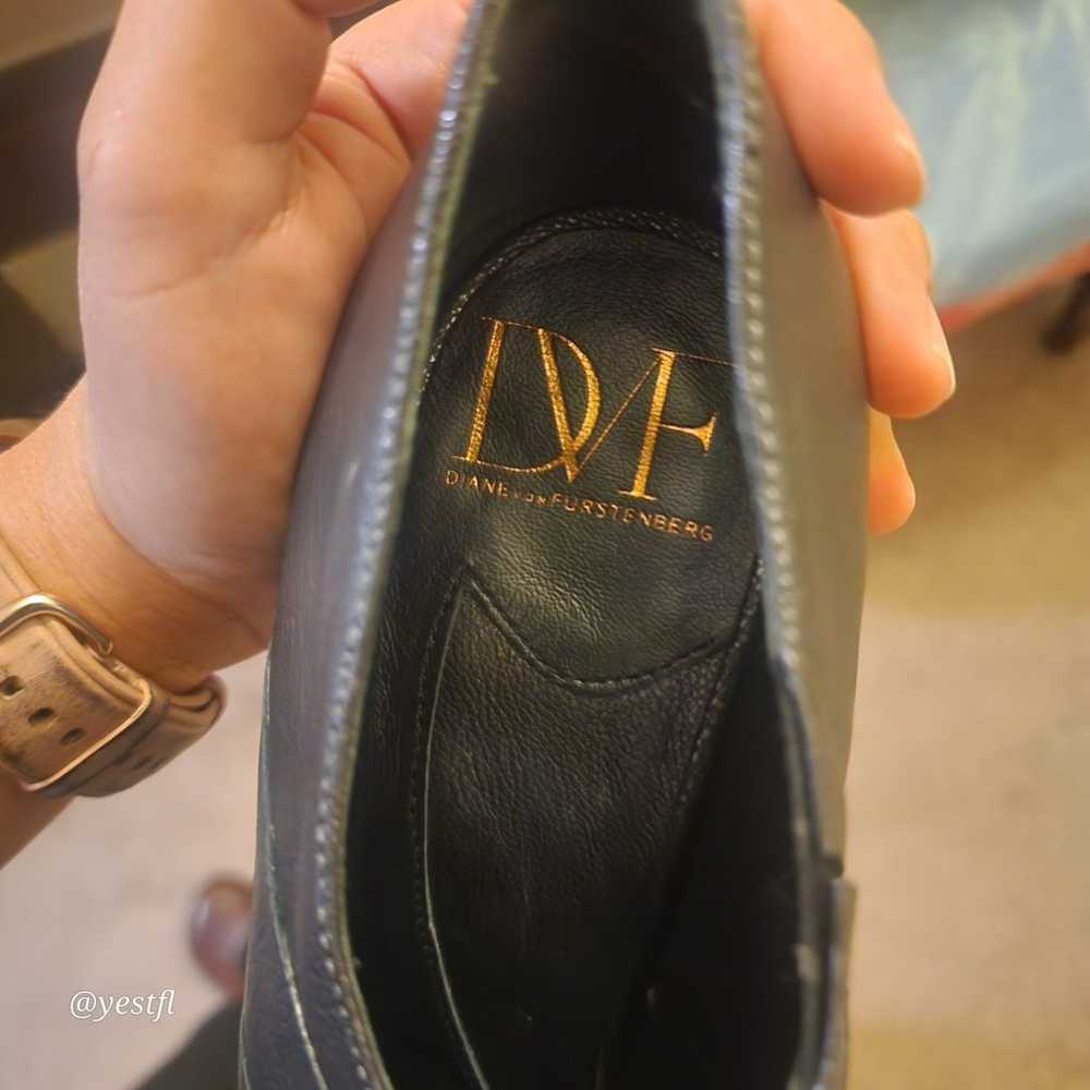 Diane Von Furstenberg DVF nwob black leather stud… - image 5