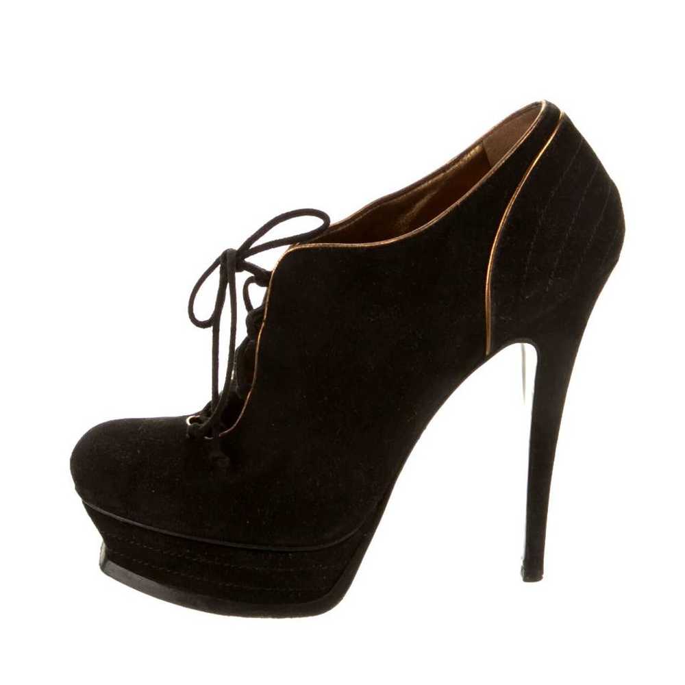 YSL 7.5 Sexy Lace Up Corset Platform Booties Kid … - image 2