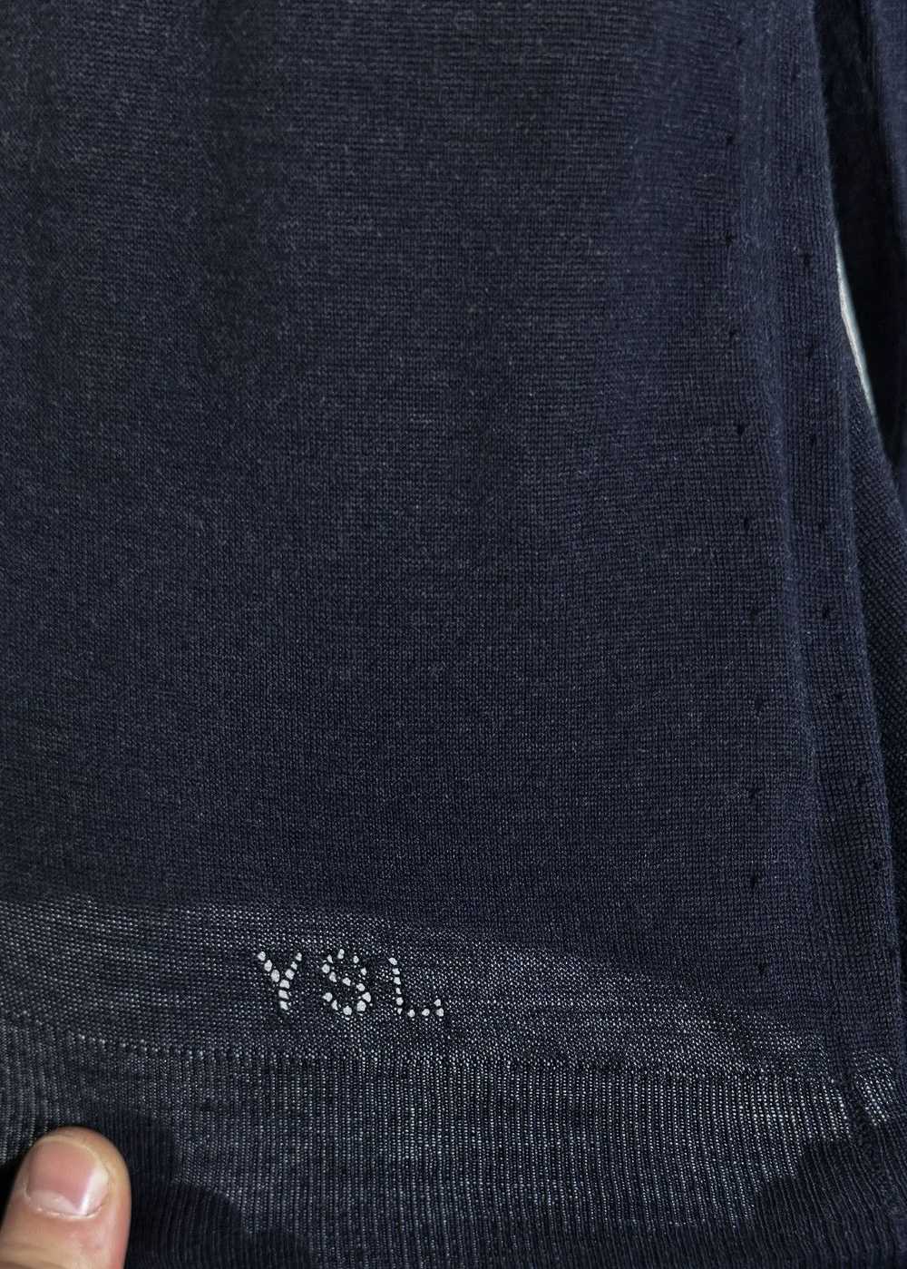 Yves Saint Laurent Yves Saint Laurent Navy Wool V… - image 5