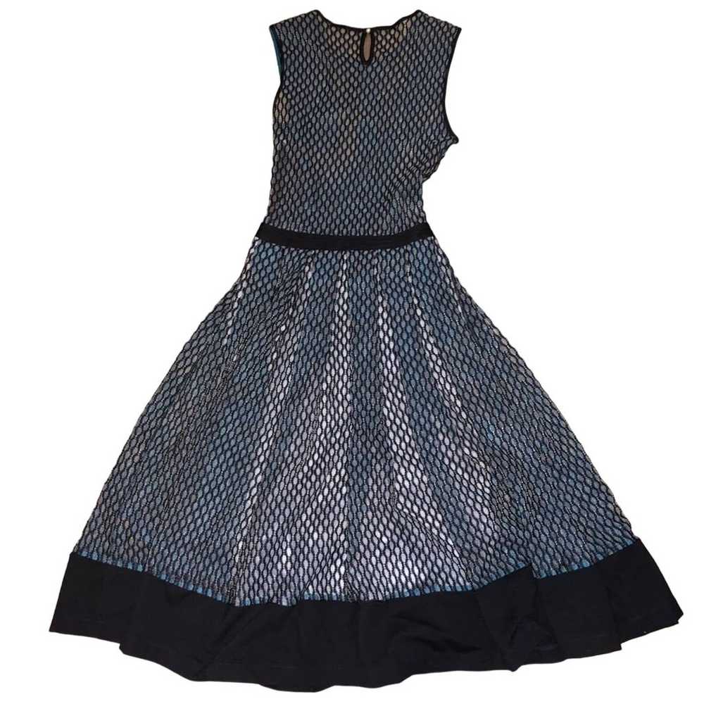 Fit and Flare Dress blue and black dress - image 3