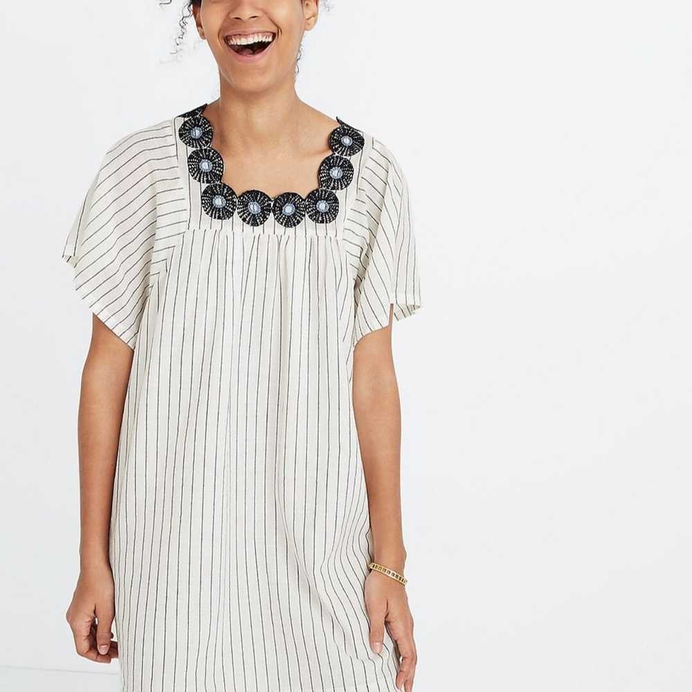 Madewell Embroidered Butterfly Dress in Stripe. - image 2