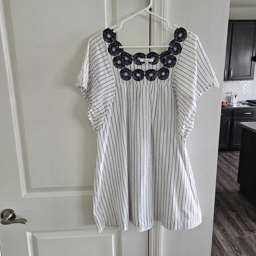 Madewell Embroidered Butterfly Dress in Stripe. - image 4