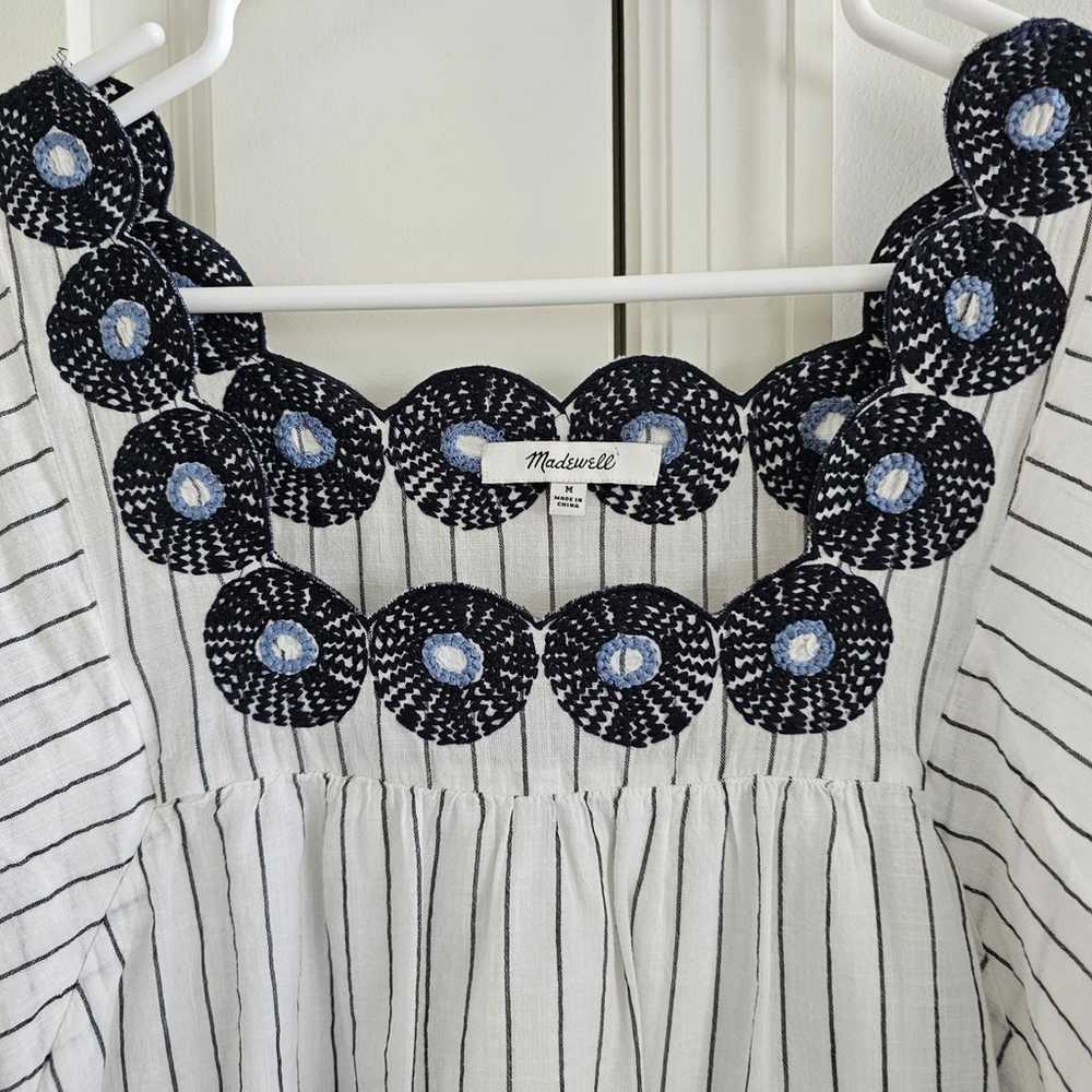 Madewell Embroidered Butterfly Dress in Stripe. - image 6