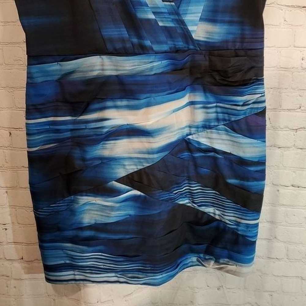 Lane Bryant blue and black striped sleeveless dre… - image 3