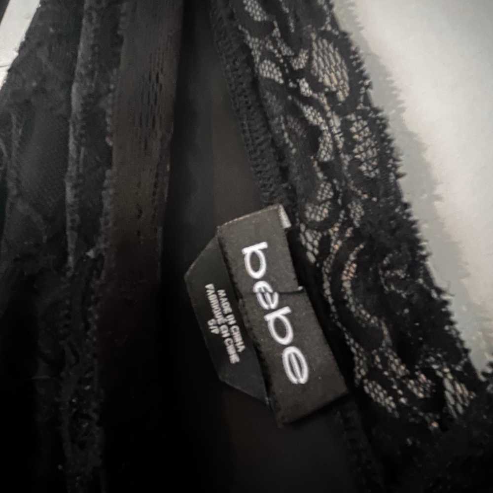 Black Lace BEBE Dress - S - image 3