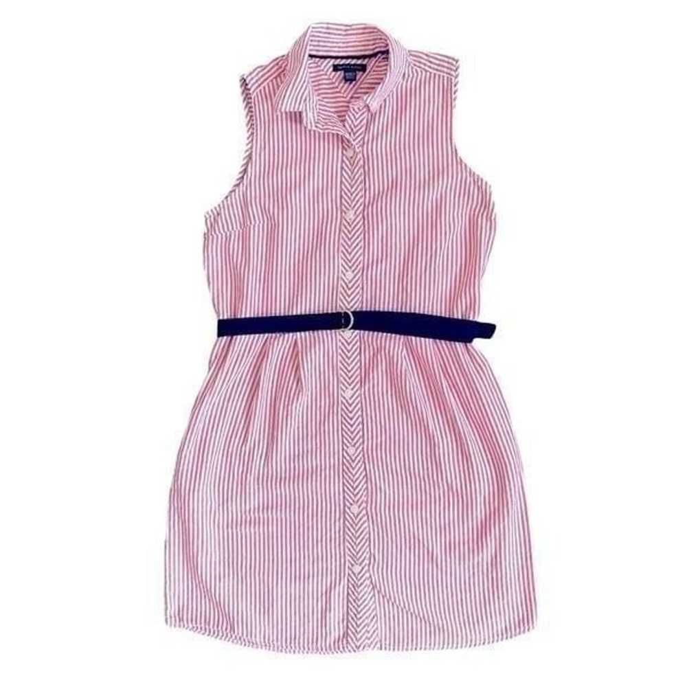 Tommy Hilfiger Sleeveless Button-Down Pin Stripe … - image 1
