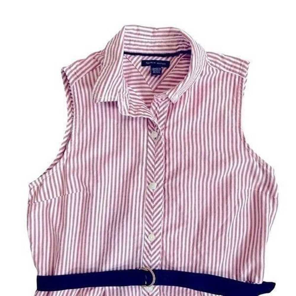 Tommy Hilfiger Sleeveless Button-Down Pin Stripe … - image 3