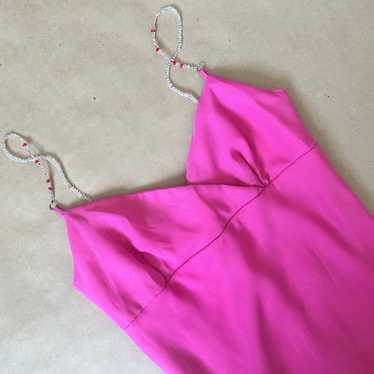 La Belle Vintage 90s hot pink Barbie maxi gown