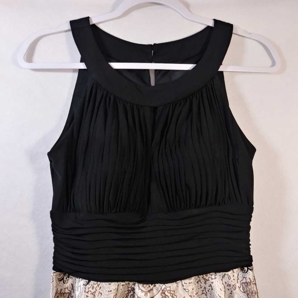 Melrose Black Beige Paisley Asymmetrical Dress Ha… - image 3