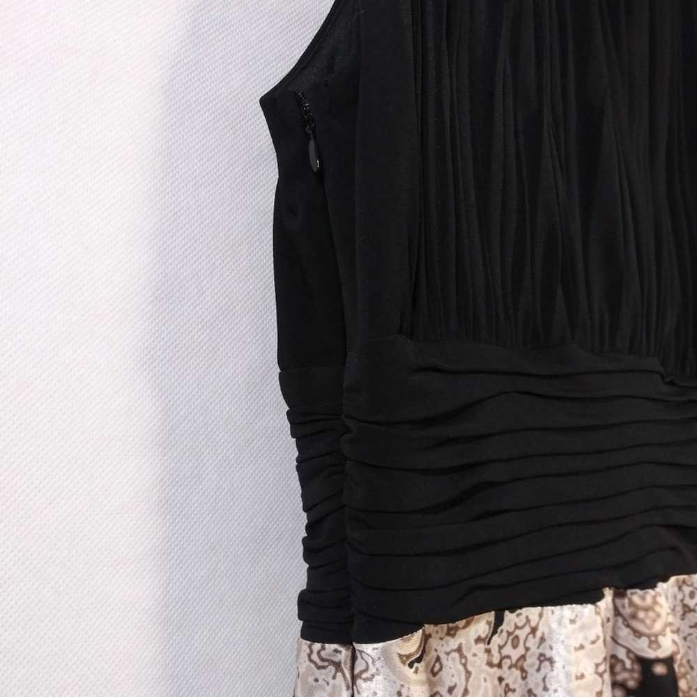 Melrose Black Beige Paisley Asymmetrical Dress Ha… - image 7