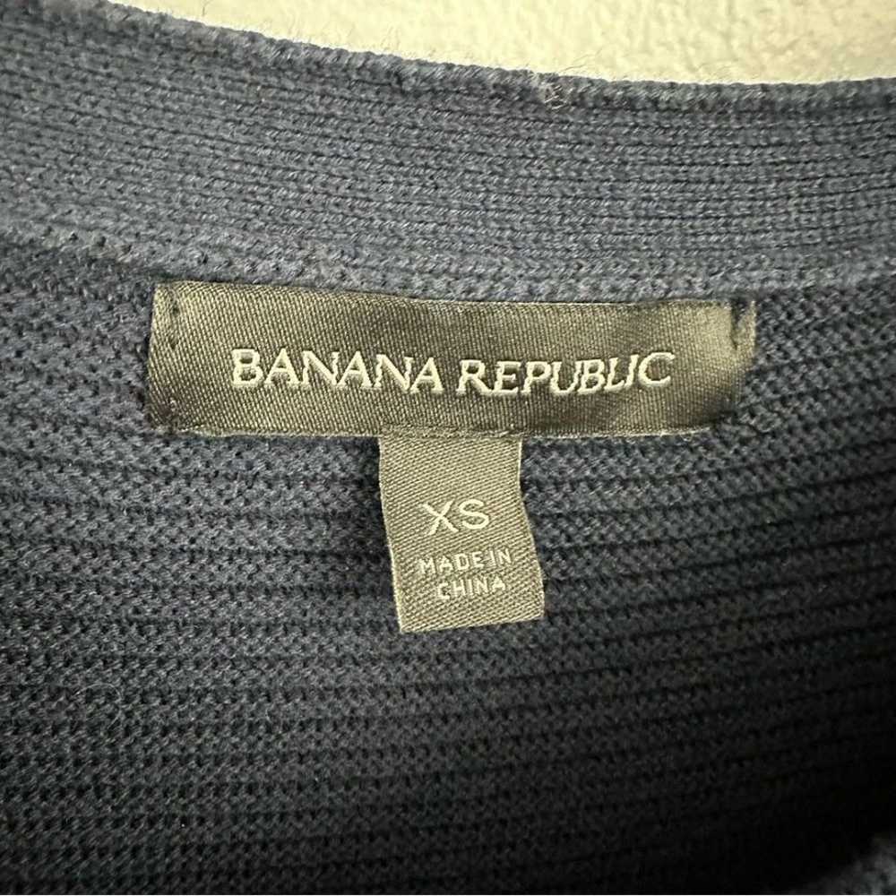 Banana Republic Blue Black Stripe Ribbed Sweater … - image 11